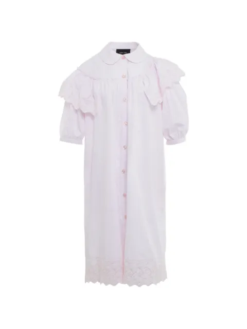 Simone Rocha broderie-anglaise ruffled midi dress Pink 7445T1287