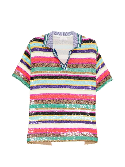 Ashish embellished polo shirt Neutrals T009