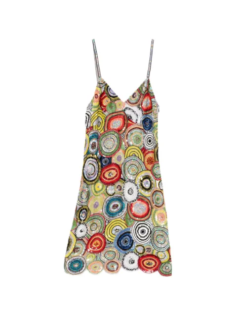 Ashish embellished mini dress Red D019