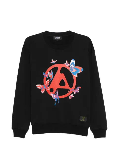PEACE AND AFTER butterfly print sweatshirt Black LP25JJSW01BLACK