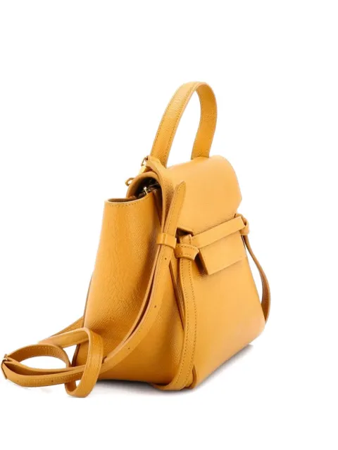Celine Pre-Owned Belt Bag Textured Leather Nano shoulder bag Yellow 6I6GSAVBYOW5V6DJ