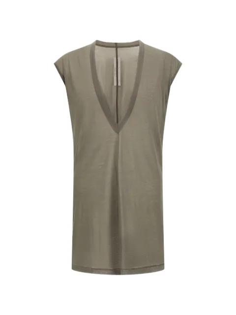 Rick Owens light V-neck T-shirt Green RU01F2157UC