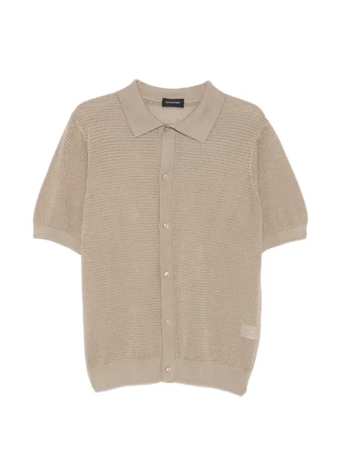 Tagliatore buttoned knit polo shirt Neutrals TRACYPWE2609