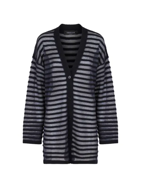 Fabiana Filippi sequin striped cardigan Black MAD266F100L768