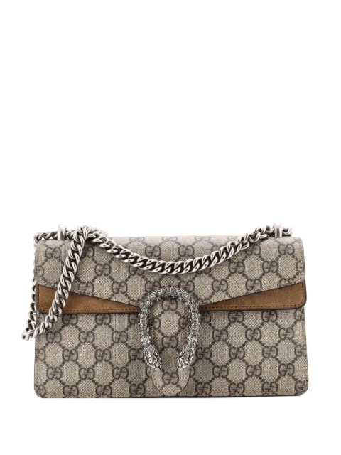 Gucci Pre-Owned Dionysus Bag GG Coated Canvas with Crystal Embellished Metal Small shoulder bag Brown F01T6BYKBL80C781