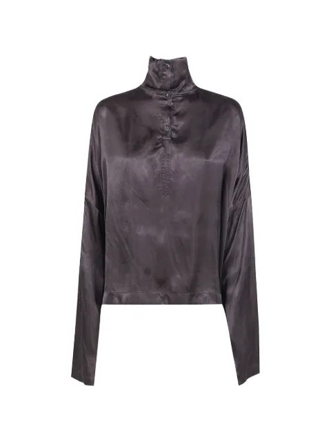 Rick Owens buttoned high-neck blouse Grey RP01F6216N