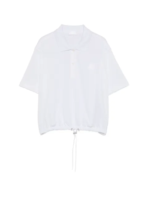 Moncler drawstring-hem polo top White L10938A0000589A16