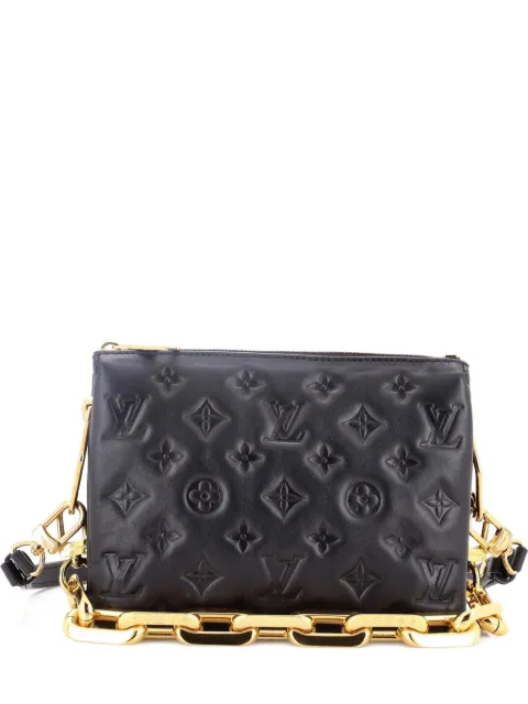 Louis Vuitton Pre-Owned Coussin Bag Monogram Embossed Lambskin BB crossbody bag Black BB4P47RYYZHBNWOL