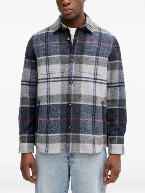 Barbour plaid shirt jacket Blue MOS0400
