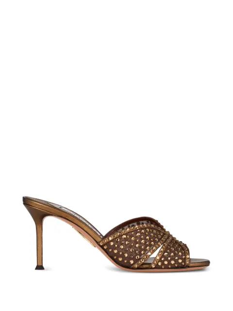 Aquazzura embellished open toe sandals Brown CLRMIDM0NPUESP