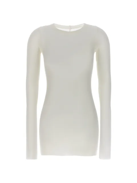 Rick Owens ribbed-knit long-sleeve T-shirt Neutrals RP01F6202RC