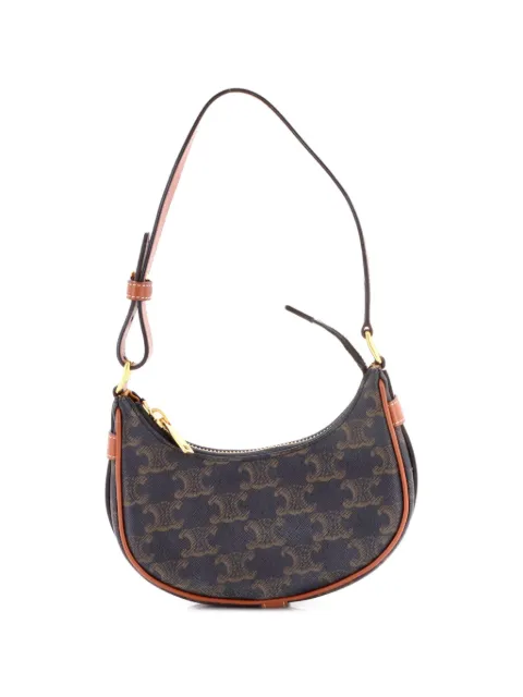 Celine Pre-Owned Ava Bag Triomphe Coated Canvas Mini shoulder bag Brown 1323DCACXHJXWZAV