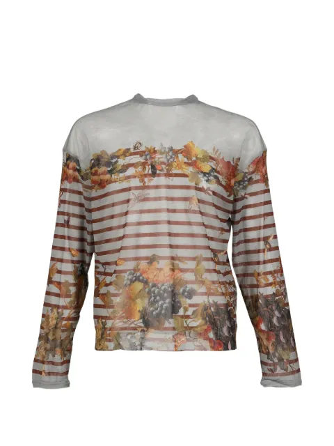 Jean Paul Gaultier striped floral T-shirt Grey 2601WTO421M014PLTBLUMULTICOLOR
