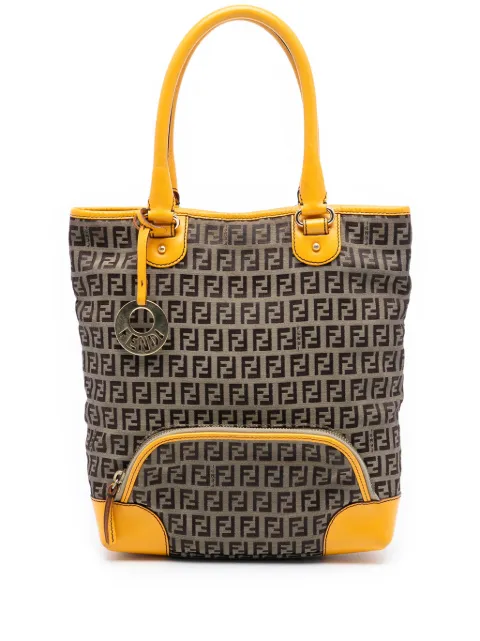 Fendi Pre-Owned 2000-2010 Zucchino Canvas Chef Front Pocket Shopping tote bag Brown PHRY1B8F1TWQUHDC