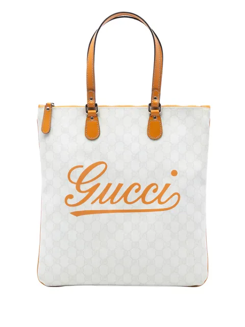Gucci Pre-Owned 2016-2026 GG Supreme Heritage Logo tote bag White KZ4VJW81X82QSKM5
