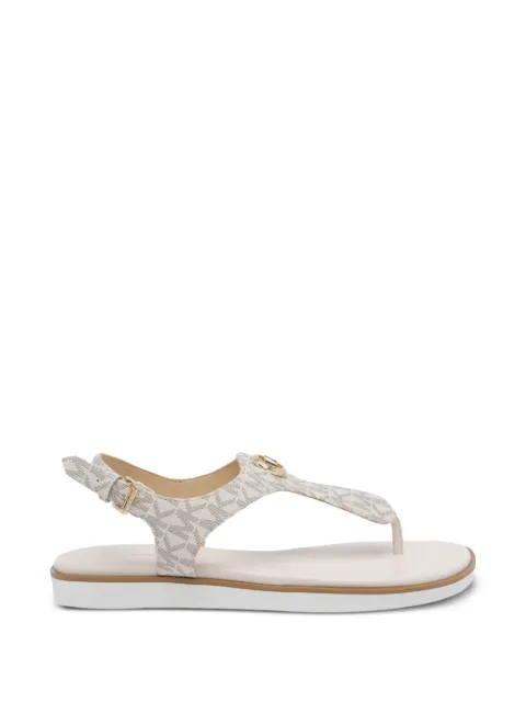 Michael Michael Kors Val logo-plaque round-toe sandals Neutrals 40R6VAFS1B