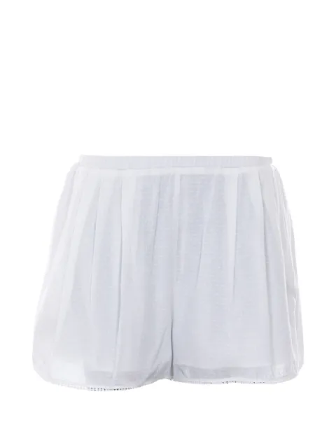 Eleh elasticated embroidered shorts White 0344BIANCO