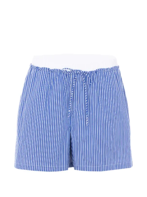 Eleh striped drawstring shorts Blue 0035BLU