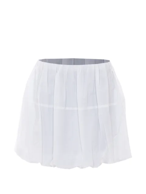 Eleh ruffled mini skirt White 0150BIANCO