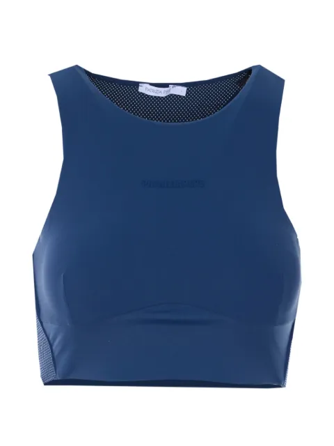 Patrizia Pepe cropped sleeveless top Blue 8M1767JZ26