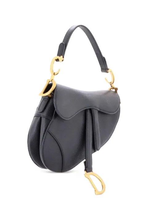 Christian Dior Pre-Owned Saddle Handbag Leather Mini shoulder bag Black WG7RFTB0Y3M78XAG