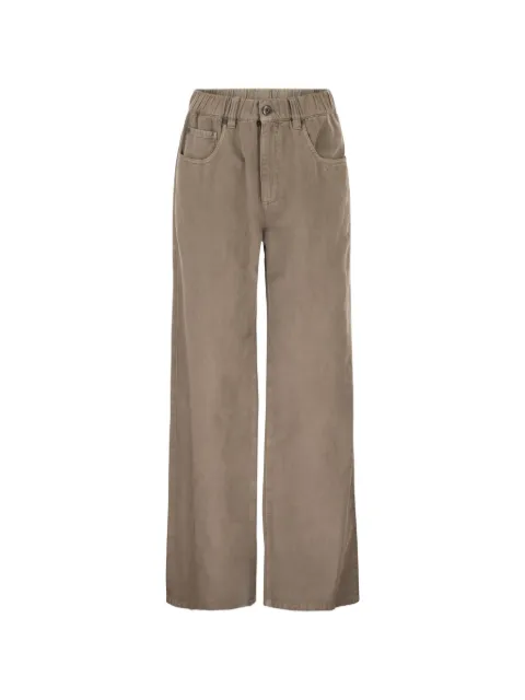 Brunello Cucinelli contemporary garment-dyed trousers Brown ML996P4053C9325