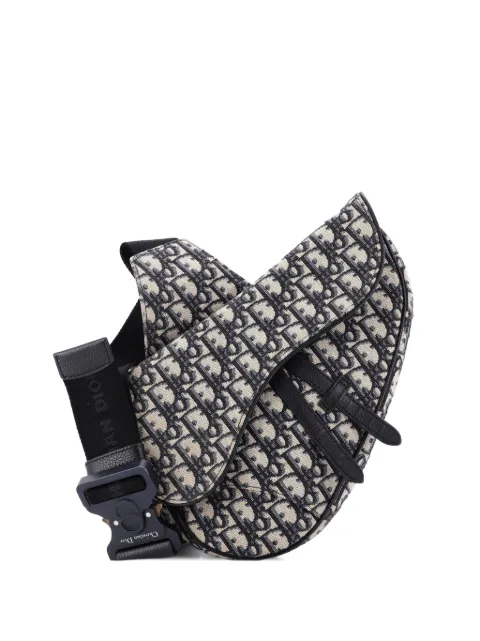 Christian Dior Pre-Owned Saddle Oblique Canvas crossbody bag Blue XHNCC9QW236G7139