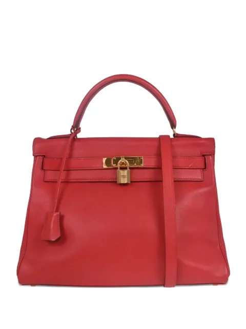 Hermès Pre-Owned 1999 32 Kelly Vif Gulliver two-way tote bag Red 125860