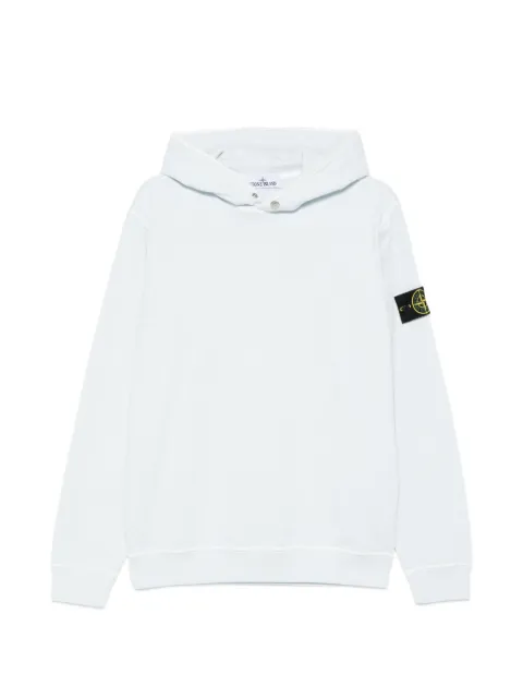Stone Island 6100031 malfilé fleece 'old' effect hoodie Blue L1S156100031S0060