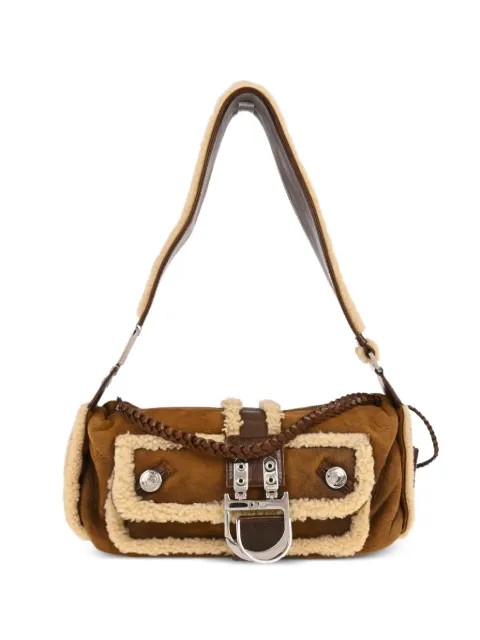 Christian Dior Pre-Owned 2005 shearling flight handbag Brown 155453