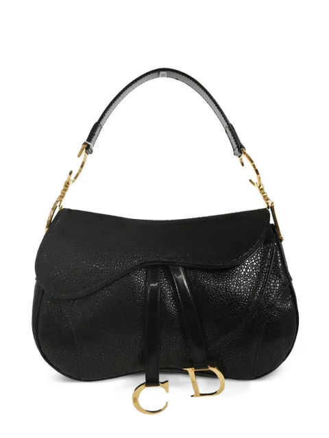 Christian Dior Pre-Owned 2001 stingray saddle handbag Black 155325