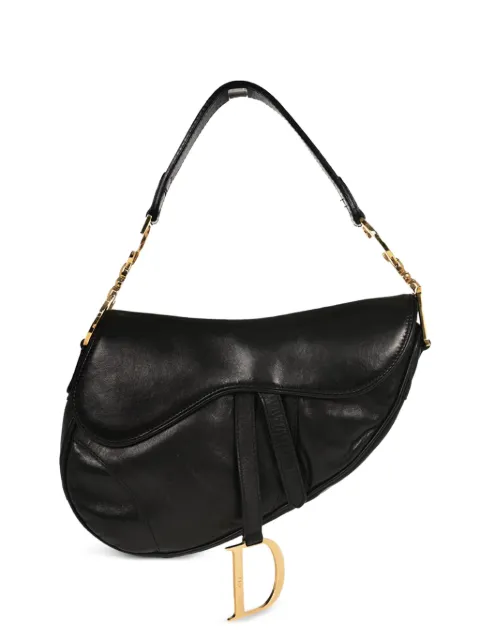 Christian Dior Pre-Owned 2000 saddle leather handbag Black 155184