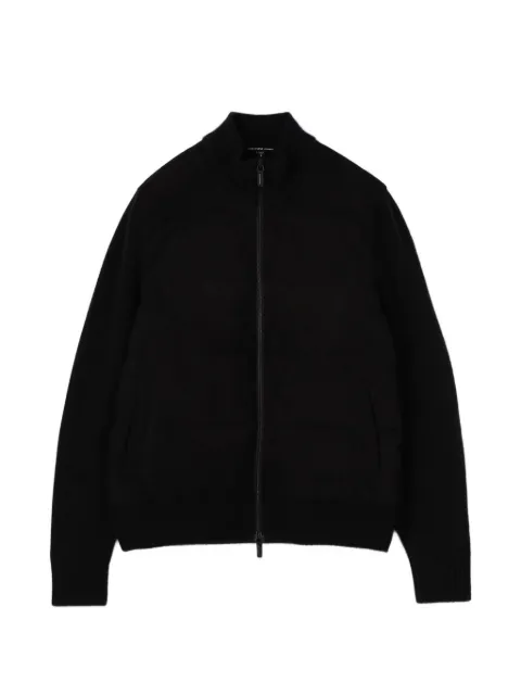 James Perse suede zip-up sweater Black MSUE2167
