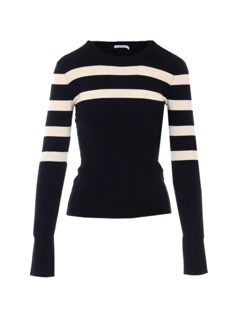 Patrizia Pepe striped long-sleeve top Black 8K0414