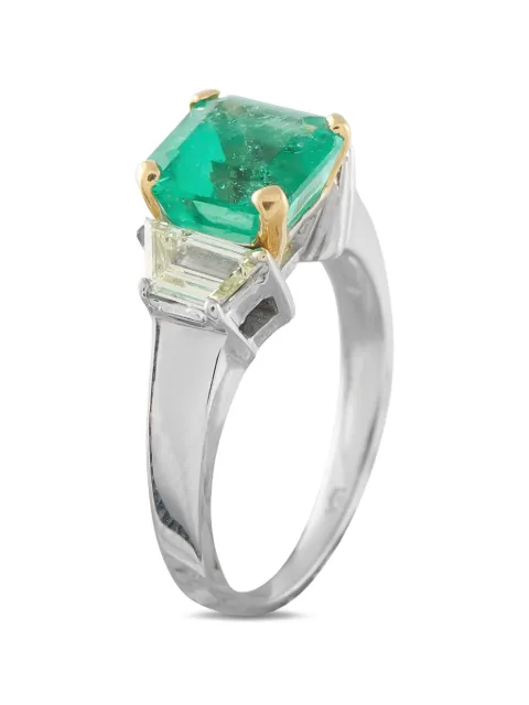 LB Exclusive diamond and emerald ring Silver MF08012726