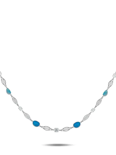 LB Exclusive diamond and opal necklace Silver MF26012326