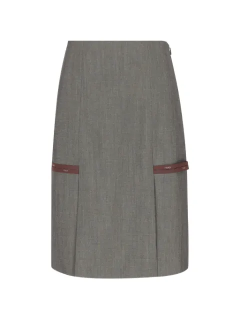 FENDI straight midi skirt Grey FQ7721AW7U