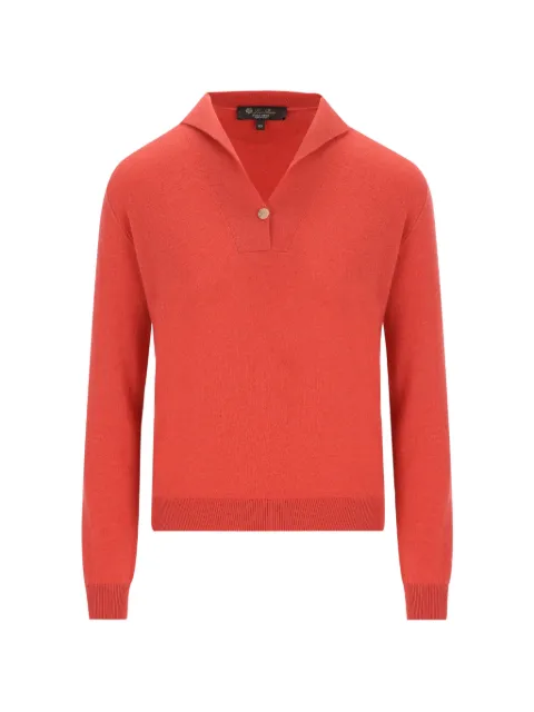 Loro Piana V-neck sweater Orange FAQ9446R0F0