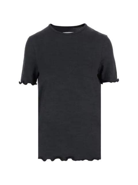 Jil Sander gathered-hems round-neck T-shirt Black J01NF0006J20341