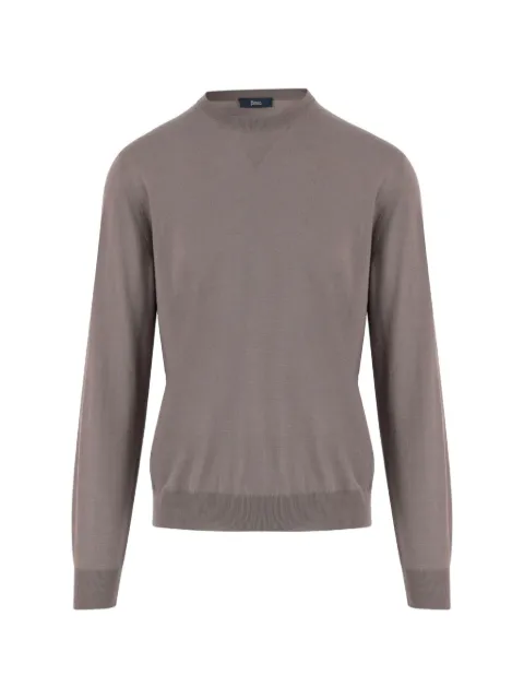 Herno crew-neck ribbed sweater Brown MG000201U700252600