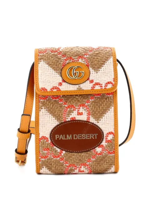 Gucci Pre-Owned Destination Phone Flap Straw Effect GG Raffia crossbody bag Orange CU6L3X1PRV8XPYUX
