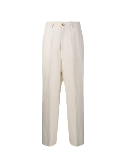 P.A.R.O.S.H. pressed-crease button-fastening trousers Neutrals D233018GRAISA26