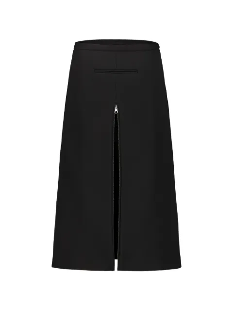 Courrèges rear-zip midi skirt Black 324JU181PL0052