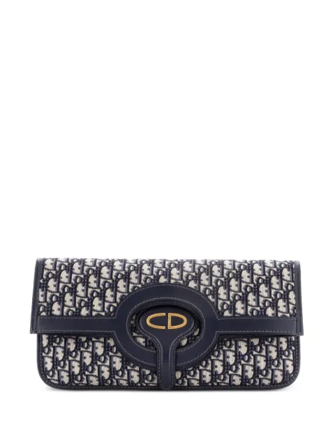 Christian Dior Pre-Owned Fold Over Oblique Canvas clutch bag Blue WJ5JNUXCLDZKR5OR