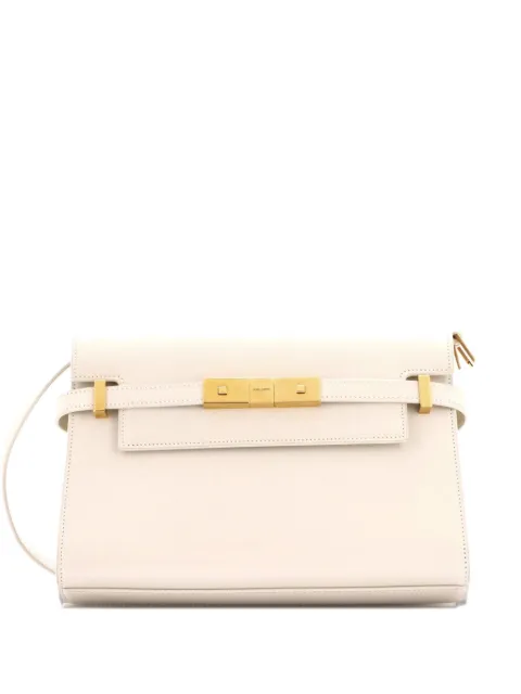 Saint Laurent Pre-Owned Manhattan Leather Small shoulder bag White 84J1ZRMFQZZDBR1J