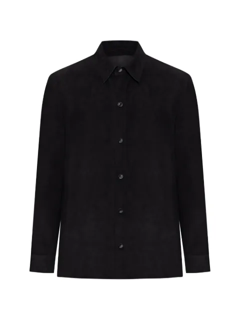 Salvatore Santoro leather shirt jacket Black 50518UDNO