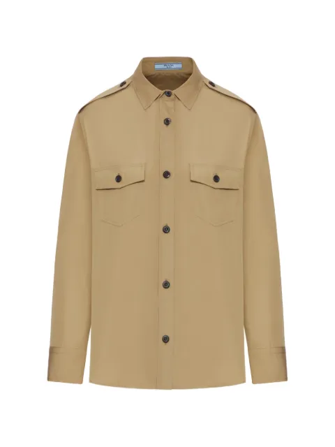 Prada cotton poplin shirt Neutrals P431JSOOO1XV2