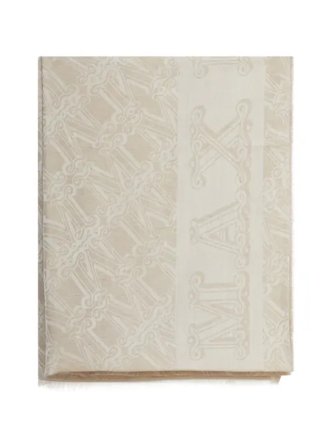 Max Mara jacquard logo scarf Neutrals 2614541042600