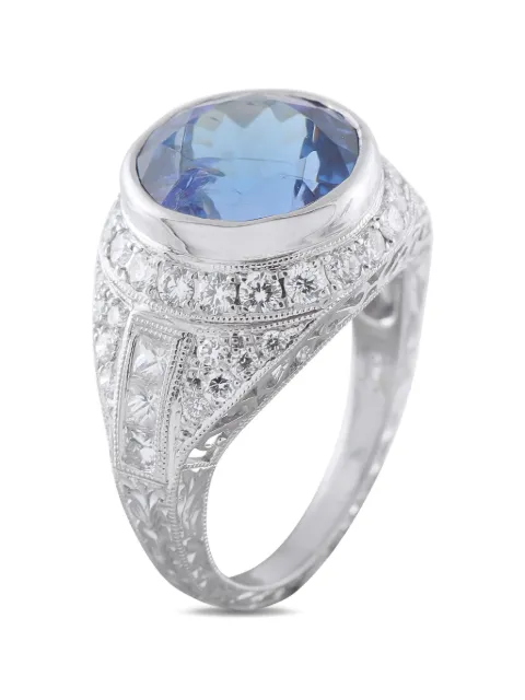 LB Exclusive diamond and tanzanite ring Silver MF09012726