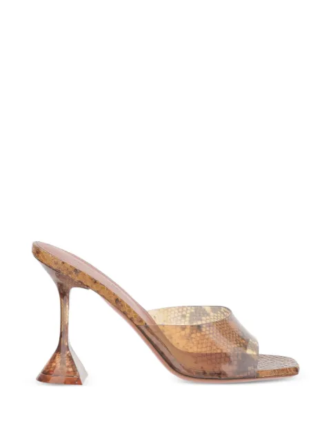 Amina Muaddi Lupita Glass Slipper mules Brown LUPITAGLASSSLIPPER95
